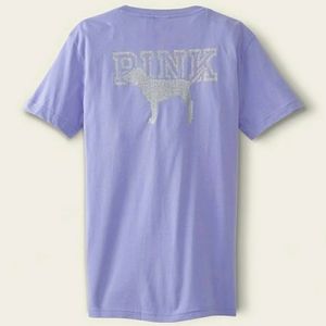Victoria's secret PINK campus bling tee